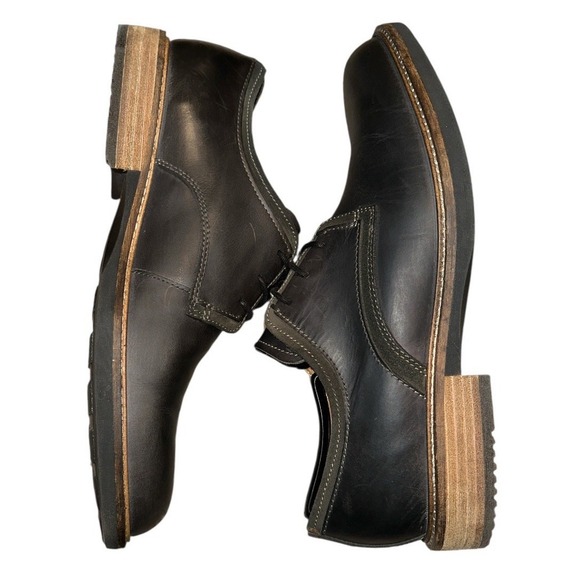 Ecco Kenton Derby Tie Black Leather Oxfords Dress Shoes Mens 11 - Picture 3 of 10